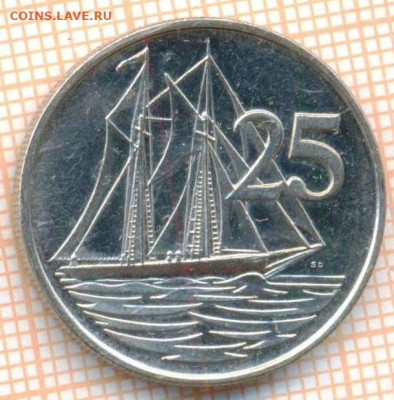 Кайманы 25 центов 2005 г., до 01.05.2024 г. в 22.00 по Москв - Кайманы 25 центов 2005 560а