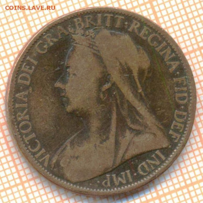 Великобритания 1 пенни 1900 г., до 03.05.2024 г. в 22.00 по - Великобритания 1 пенни 1900 740а