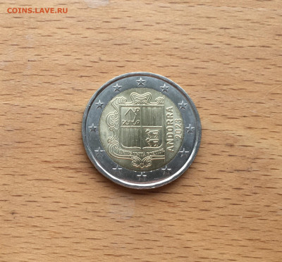 биметалл Андорра 2 евро 2023 регулярная Герб - IMG_3118.JPG