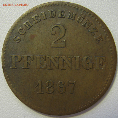  Саксен-Мейнинген 2 пфеннига 1867 до 01.05. - IMG_8576.JPG