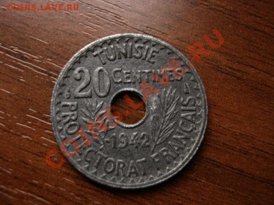 Тунис Фр. 20 сантимов 1942 цинк  до 20.01.12 в 21.00 М - IMG_2340