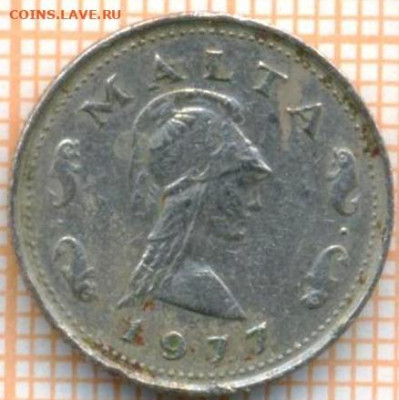 Мальта 2 цента 1977 г., до 05.05.2024 г. в 22.00 по Москве - Мальта 2 цента 1977 764