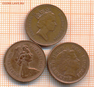 Великобритания 1 пенни 1971,1994 г., до 05.05.2024 г. в 22.0 - Великобритания 1 пенни 2плюс1 765