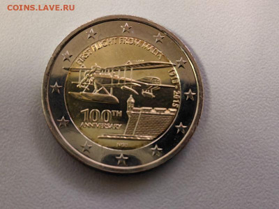2евро Мальта 2015 Первый авиаполет, до 05.05 - 2015 Мальта Авиа -1