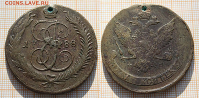 5 копеек 1788 ЕМ - 2шт, и ММ - 1шт. До 02.05.24 в 22:00 - 5 копеек 1788 ММ