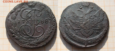 5 копеек 1788 ЕМ - 2шт, и ММ - 1шт. До 02.05.24 в 22:00 - 5 копеек 1788 ЕМ (2) Брак
