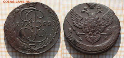 5 копеек 1788 ЕМ - 2шт, и ММ - 1шт. До 02.05.24 в 22:00 - 5 копеек 1788 ЕМ (1)
