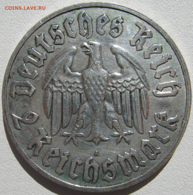Германия 3 рейх 2 рейхсмарки 1933 A Мартин Лютер до 01.05. - IMG_9312.JPG