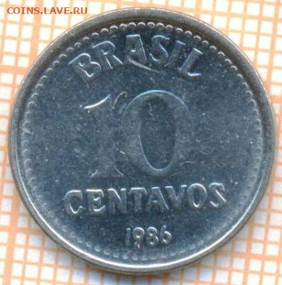 Бразилия 10 сентаво 1986 г., до 08.05.2024 г. в 22.00 по Мос - Бразилия 10 сентаво 1986 777