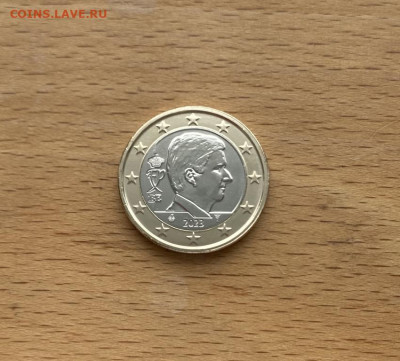 биметалл Бельгия 1 евро 2023 Король Филипп BUNC из набора - bimetall_belgija_1_evro_2023_korol_filipp_bunc_iz_nabora_redkaja