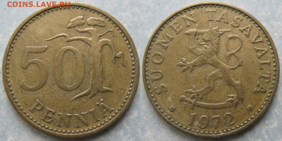 Финляндия 50 пенни 1972 S до 10-05-24 в 22:00 - 46.12. -Финляндия 50 пенни 1972 S    190-К83-11371