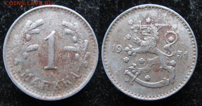 Финляндия 1 марка 1951 Fe до 10-05-24 в 22:00 - 19.14. -Финляндия 1 марка 1951  033