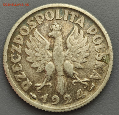 1 злотый 1924г Жница до 10.05 - 1-злот24б