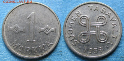 Финляндия 1 марка 1955 до 11-05-24 в 22:00 - Финляндия 1 марка 1955    12770