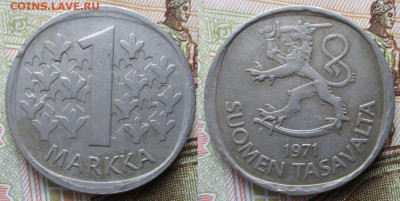 Финляндия 1 марка 1971 до 11-05-24 в 22:00 - Финляндия 1 марка 1971    3612