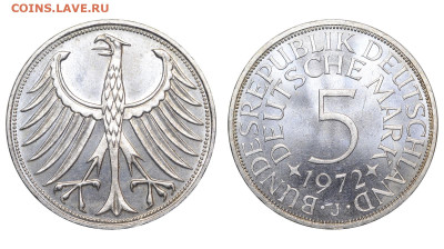 ФРГ. 5 марок 1972 г. J. До 08.05.24. - Р2008