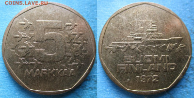 Финляндия 5 марок 1972 до 12-05-24 в 22:00 - Финляндия 5 марок 1972    1801