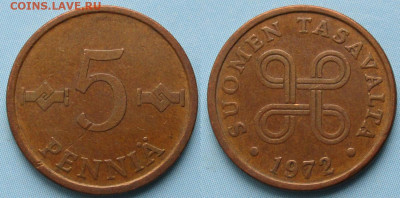 Финляндия 5 пенни 1972 до 12-05-24 в 22:00 - Финляндия 5 пенни 1972    170-к151-5058