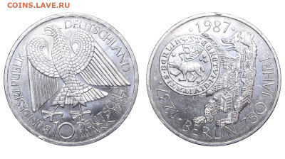 ФРГ. 10 марок 1987 г. Берлин. До 08.05.24. - Р1772