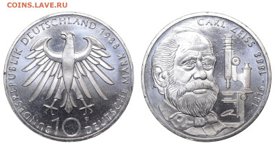 ФРГ. 10 марок 1988 г. Цейсс. До 08.05.24. - Р2169