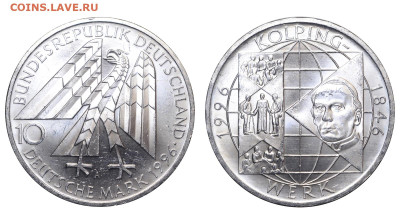 ФРГ. 10 марок 1996 г. Колпинг. До 08.05.24. - Р2249