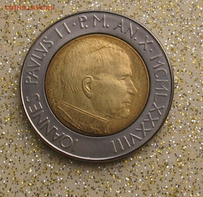 Ватикан 500 лир 1988 до 13.05.24г. 22.00ч. - ват500