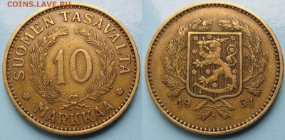 Финляндия 10 марок 1931 до 13-05-24 в 22:00 - Финляндия 10 марок 1931    239-асс13-4861