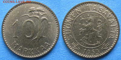 Финляндия 10 марок 1953 до 13-05-24 в 22:00 - Финляндия 10 марок 1953    160-к14-6298