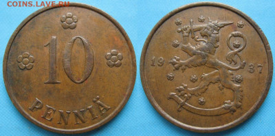Финляндия 10 пенни 1937 до 14-05-24 в 22:00 - Финляндия 10 пенни 1937    5028