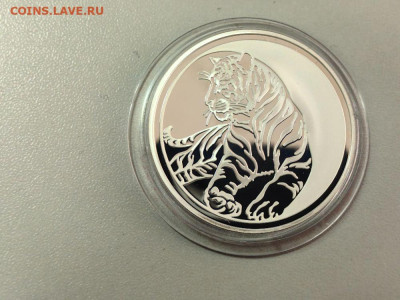 3 рубля 2010 Лунный календарь. Год тигра, Ag925, до 15.05 - Y Тигр-1