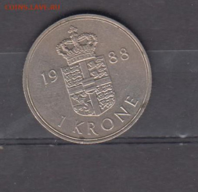 Дания 1988 1 крона до 16 05 - 492а