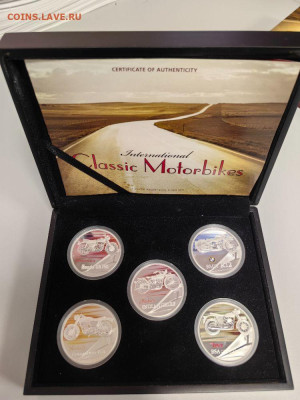 1дол 2008 Тувалу, Классические мотоциклы (5шт), Ag999, до 21 - ЯЯ Мото Тувалу - 1