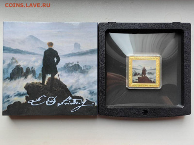 1дол 2021 Ниуэ Странник. Каспар Давид Фридрих, Ag999, до 21 - ЯЯ Странник над морем-1