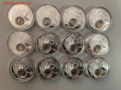 20руб 2013 Беларусь Знаки зодиака позол (12шт), Ag925, до 22 - ЯЯ Беларусь Зодиак золото- 3