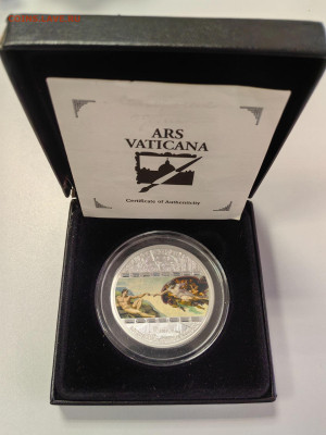 20долл 2008 О-ва Кука -Сотворение Адама. Микеланджело, Ag999 - ЯЯ КУК Адам-1