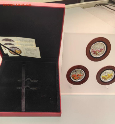 1 доллар 2012 Ниуэ Лилии (3шт), Ag925, до 22.05 - ЯЯ Лилии-2