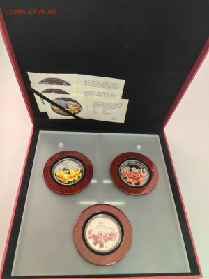 1 доллар 2012 Ниуэ Лилии (3шт), Ag925, до 22.05 - ЯЯ Лилии-1