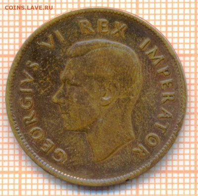 Южная Африка 1 пенни 1942 г., до 24.05.2024 г. в 22.00 по Мо - Южная Африка 1 пенни 1942 426а