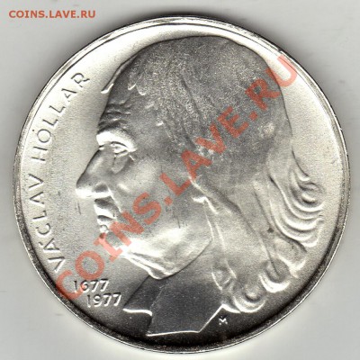 Ag ЧССР 100 крон 1977 Вацлав Холлар до 23.01-22ч (1606) - img324