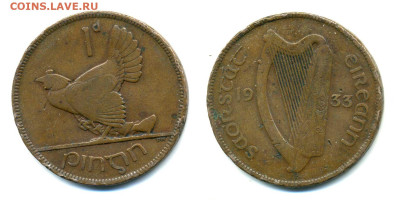 Ирландия 1 пенни 1933 до 23.05 22:00 - 1penny1933_Irl