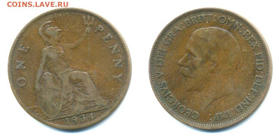 Великобритания 1 пенни 1934 до 23.05 22:00 - 1penny1934_GB