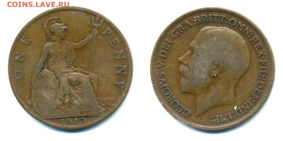 Великобритания 1 пенни 1913 до 23.05 22:00 - 1penny1913_GB