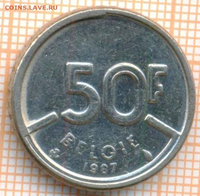 Бельгия 50 франков 1987 г., до 21.05.2024 г. в 22.00 по Моск - Бельгия 50 франков 1987 482