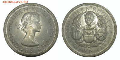 1 крона 1953 южная родезия - image
