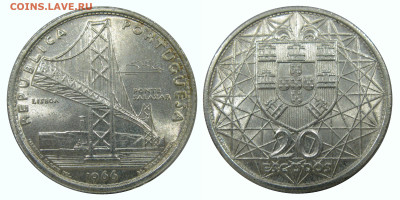 20 эскудо 1966 Португалия - image (11)