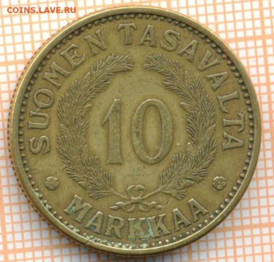Финляндия 10 марок 1932 г., до 27.05.2024 г. в 22.00 по Моск - Финляндия 10 марок 1932 819а