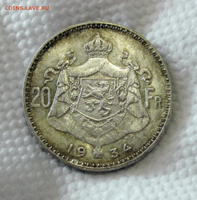 20 франков 1934 Бельгия - 3