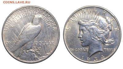 США. 1 доллар 1934 г. Мирный. До 23.05.24. - Р2281