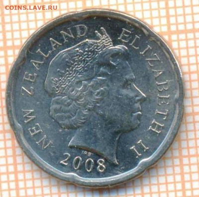 Новая Зеландия 20 центов 2008 г., до 28.05.2024 г. в 22.00 п - Новая Зеландия 20 центов 2008 566