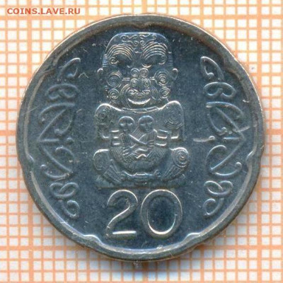 Новая Зеландия 20 центов 2008 г., до 28.05.2024 г. в 22.00 п - Новая Зеландия 20 центов 2008 566а